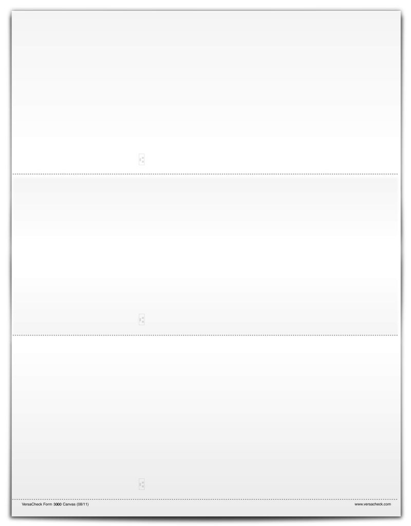 VersaCheck Security Business Check Refills: Form #3000 Business Standard - White Canvas - 250 Sheets - Image 2